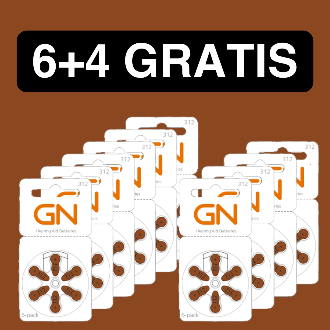 BATERIJE ZA SLUŠNE APARATE, GN, TIP "312", 6+4 GRATIS, 60kos
