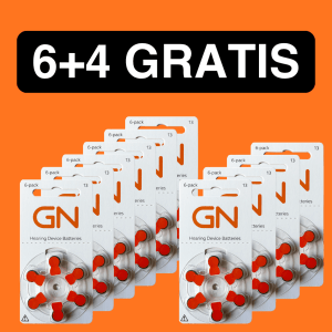 BATERIJE ZA SLUŠNE APARATE, GN, TIP "13", 6+4 GRATIS, 60kos